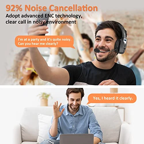 Bluetooth Headset with Microphone — Wireless Earbuds, LEVN
