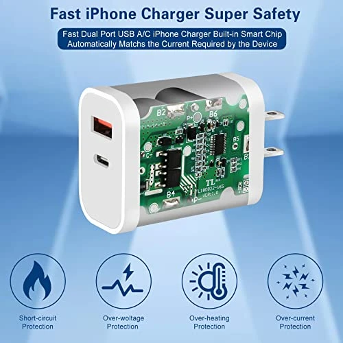 Dual Port Fast Charger with 10FT USB-C to Lightning Cable, Shenzhen Liuri Technology Co.,Ltd.