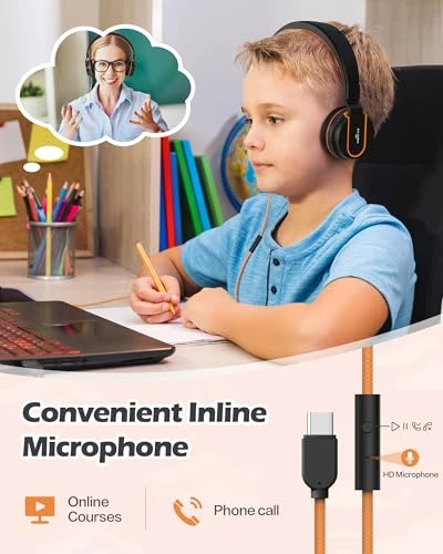Kids Headphones with Microphone, AILIHEN
