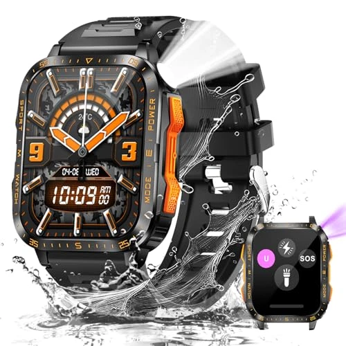 Military Smart Watch with LED Flashlight and UV Light — Smart Watch, LaNikar