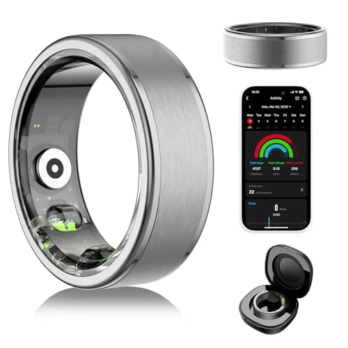 Smart Ring - Fitness Tracker with Heart Rate, Blood Oxygen, Stress Monitor, and Sleep Tracking — Smart Ring, Domhong