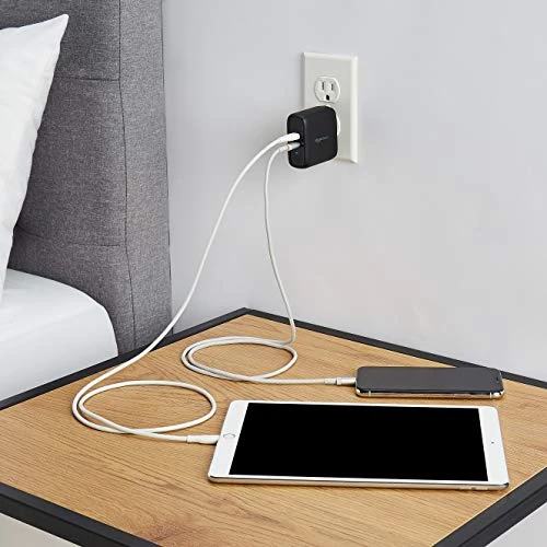 Two-Port USB-C Wall Charger — Power Bank, Amazon Basics