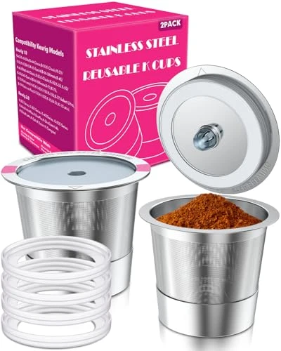 Universal Stainless Steel K Cup Reusable Coffee Pods, AIMONE
