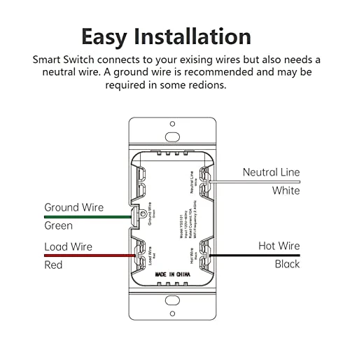 Wi-Fi Smart Light Switch, JUNLIT GROUP