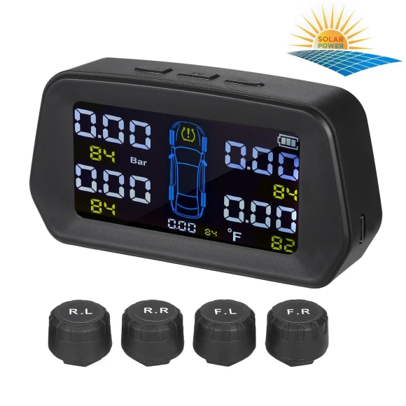 Tire Pressure Monitoring System with Solar Power, VehicleKit