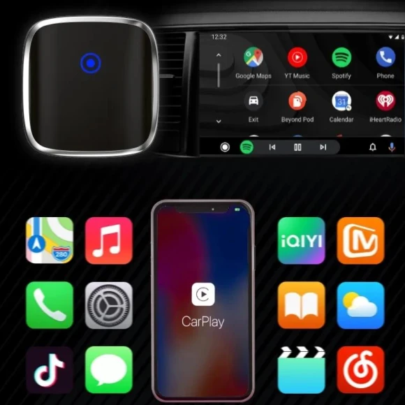 2-in-1 CarPlay Android Auto Wireless Adapter — Car Infotainment System, 888 Auto Parts Town