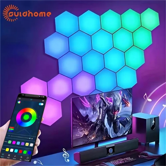 Hexagonal Quantum LED Wall Panel Light, GYROBALL