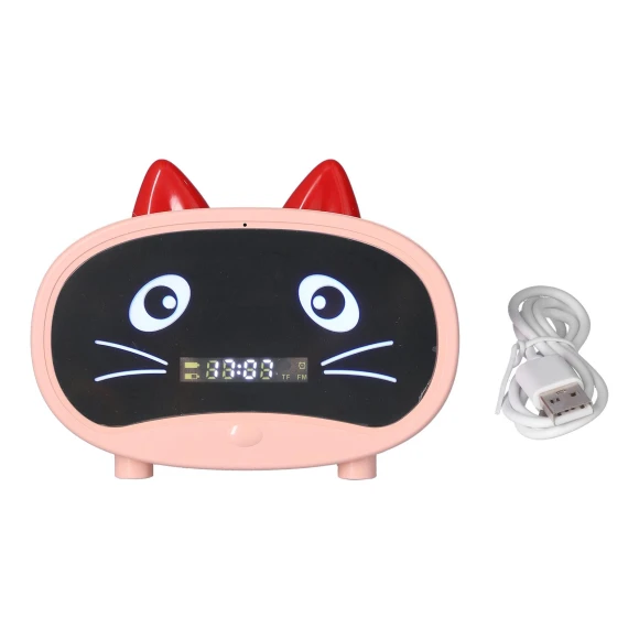 Mini Cartoon Speaker with Cat Ears Design, Tooarts