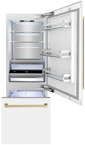 Built-In Bottom Freezer Refrigerator with Water Dispenser and Ice Maker — Smart Refrigerator, Z Line Kitchen and Bath
