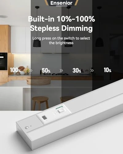 Hand Wave Motion Sensor LED Under Cabinet Lighting, Ensenior