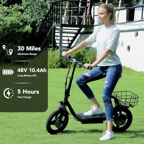 Peak 1200W Electric Scooter with Seat — Electric Scooter, Caroma