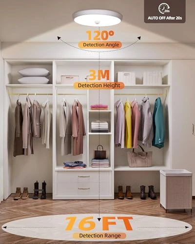 Rechargeable Motion Sensor Ceiling Light, EZVALO