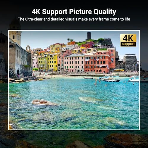 Smart Projector 4K with Wifi and Bluetooth, HAPPRUN