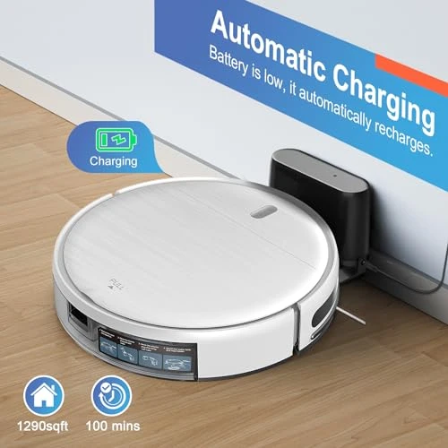 2 in 1 Robotic Vacuum Cleaner with Schedule, App/Voice, MAMNV