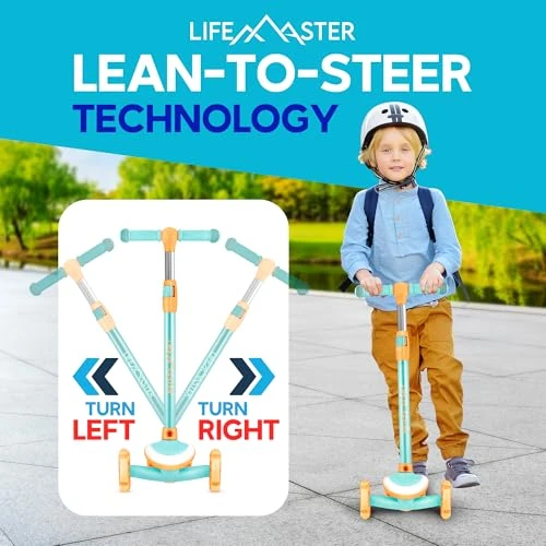 3-Wheel Kids Scooter with Multi-Color Lights, Lifemaster