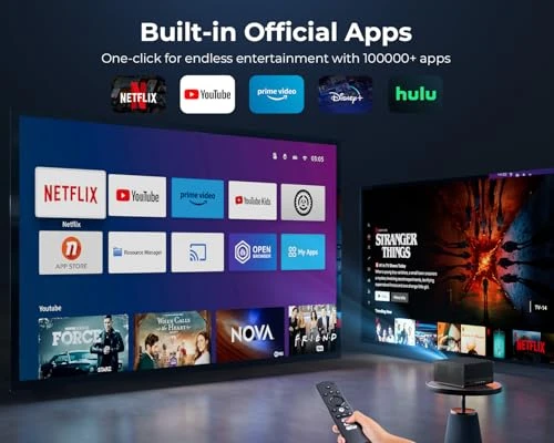 Smart 4K Projector with WiFi and Bluetooth, ELEPHAS