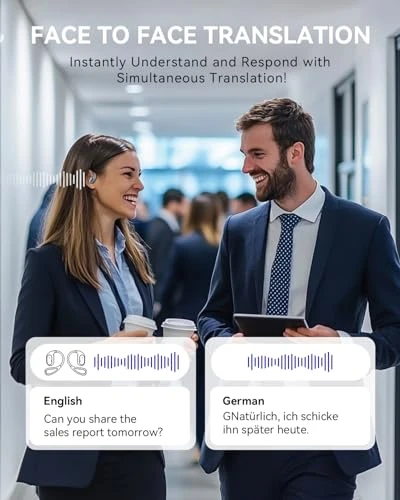 AI Language Translator Earbuds — Translator Device, EAKKOR