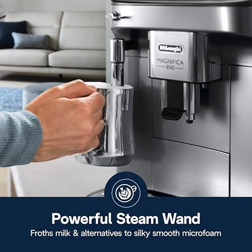 Automatic Espresso & Coffee Machine with Manual Milk Frother — Coffee Maker, De'Longhi