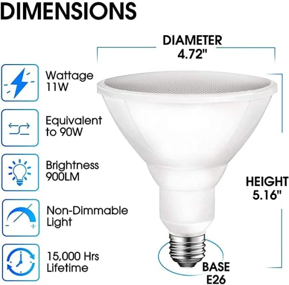 LED Flood Light Bulb, ENERGETIC SMARTER LIGHTING