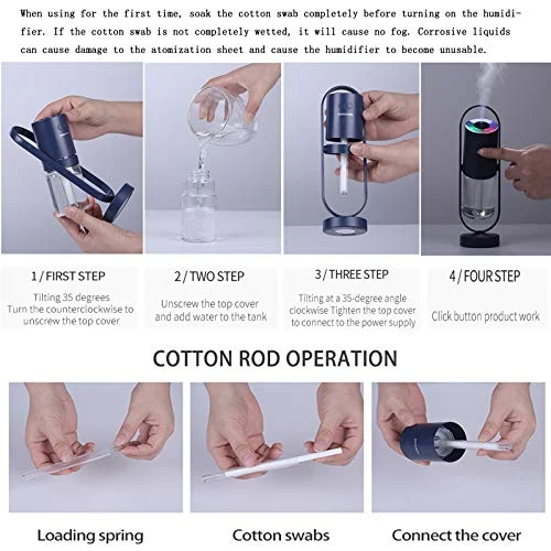 Portable Mini Humidifier with LED Lights — Humidifier, fuliying