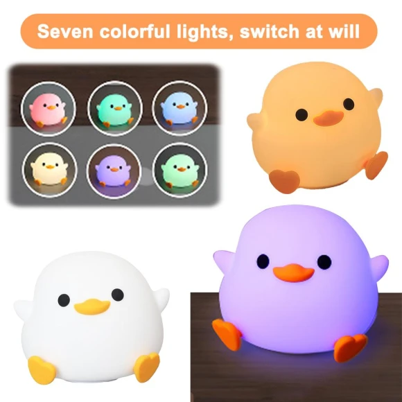 Silicone Duck Night Light, Chic Home