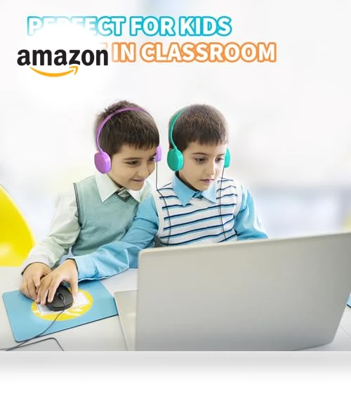 Bulk Headphones Multi Color for Classroom School — In-Ear Headphones, ZHENWAY
