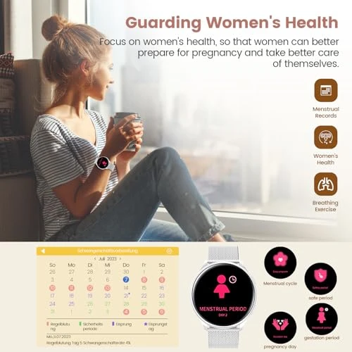 Fitness Watch with HR/BP/SpO2 Monitor, RifePhi