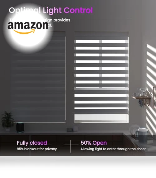 Motorized Zebra Blinds — Smart Home Modules, Astomi