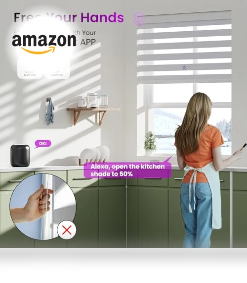 Motorized Zebra Blinds — Smart Home Modules, Astomi
