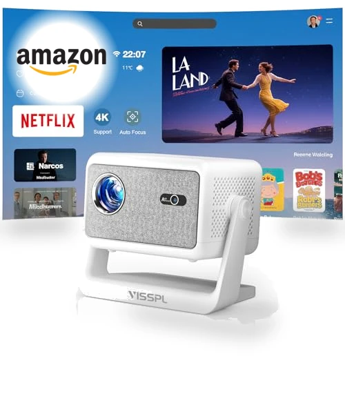 Smart Projector with WiFi and Bluetooth — Home Theater Projectors, VISSPL