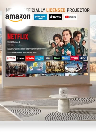 Smart Projector with WiFi and Bluetooth — Home Theater Projectors, VISSPL