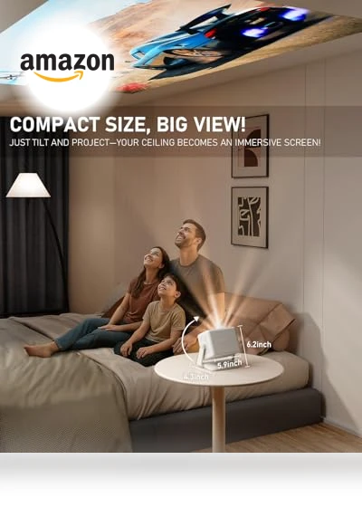 Smart Projector with WiFi and Bluetooth — Home Theater Projectors, VISSPL