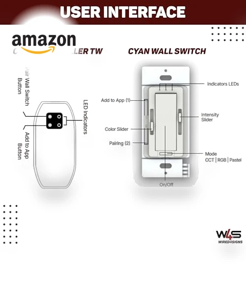Smart Tunable White LED Controller and Wall Switch System — Ceiling Fan Wall Controls, Wired4Signs USA