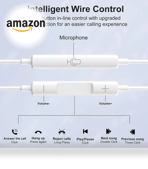 Wired Earbuds with Microphone — In-Ear Headphones, Mutsrd