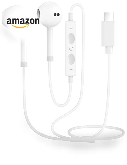 Wired Earphones with USB-C Connector — In-Ear Headphones, Lanteso