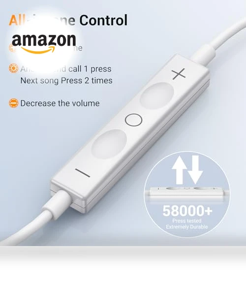 Wired Earphones with USB-C Connector — In-Ear Headphones, Lanteso