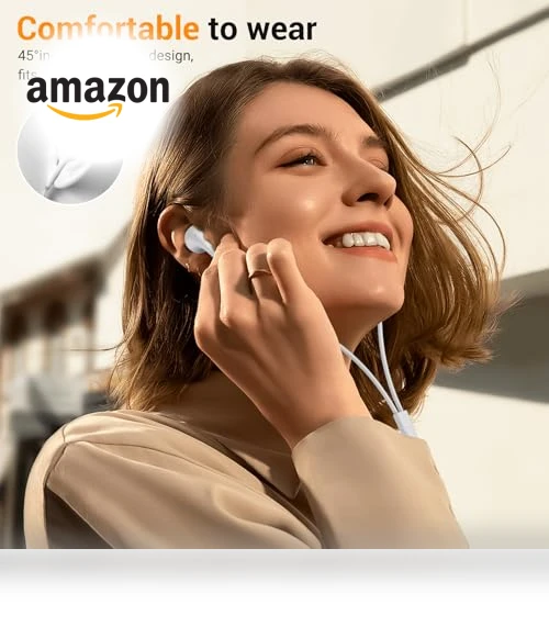 Wired Earphones with USB-C Connector — In-Ear Headphones, Lanteso