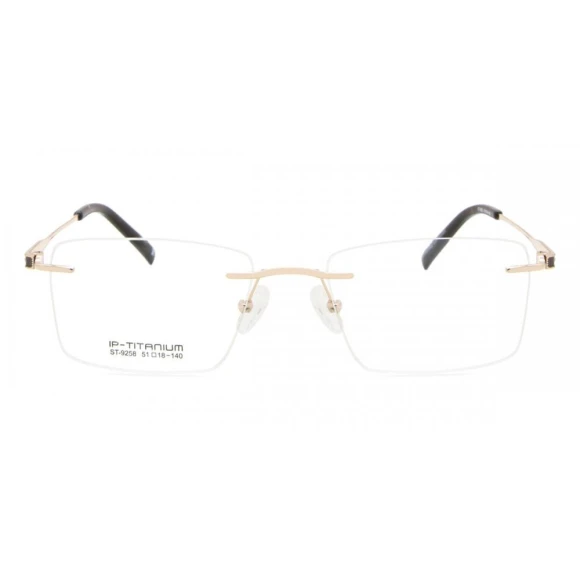 Rimless Rectangle Gold Eyeglasses, SmartBuy Collection