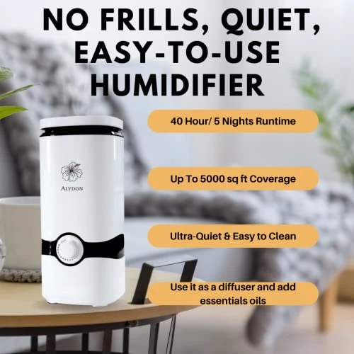Cool Mist Humidifier with Essential Oil Diffuser, Alydon