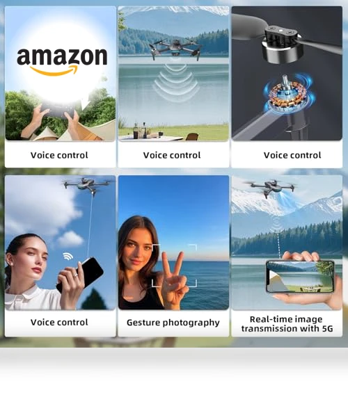 Foldable 4K Drone with Dual Electrically Adjustable Cameras — Drones, SUMEAUT