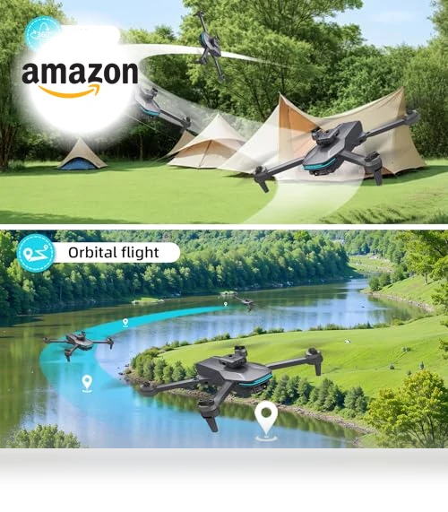 Foldable 4K Drone with Dual Electrically Adjustable Cameras — Drones, SUMEAUT