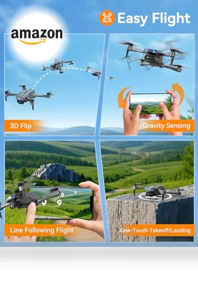 Foldable Mini Drone with Camera — Drones, FERIETELF