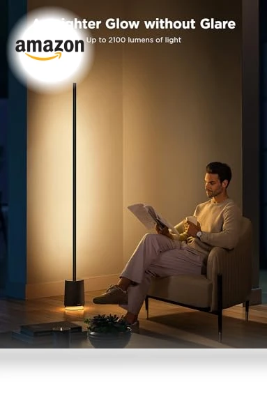 RGBICWW LED Floor Lamp with Bluetooth Speaker and White Noise — Standing Lights, Govee