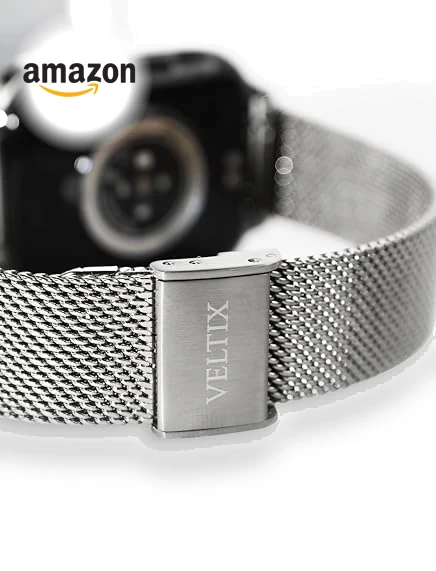 Smartwatch with Mesh Metal Strap and Silicone Band — Smartwatches, VELTIX
