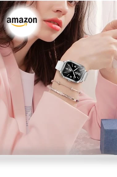 Smartwatch with Mesh Metal Strap and Silicone Band — Smartwatches, VELTIX