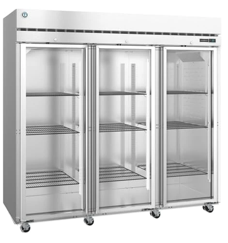 Three Section Commercial Glass Door Refrigerator, Hoshizaki