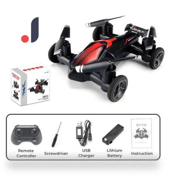 2-in-1 Radio-Controlled Drone Land-Air — RC Helicopters, JJRC