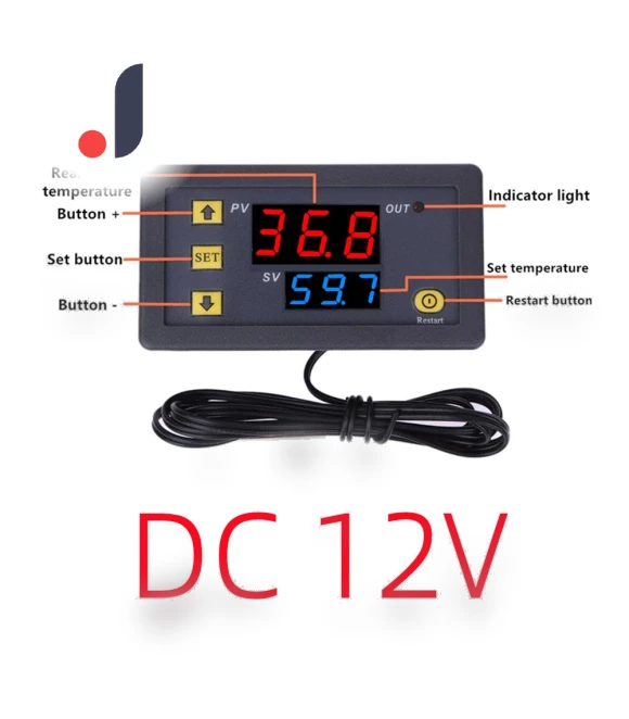 Digital Temperature Regulator with LED Display — Home Climate Control, Refreshing Home