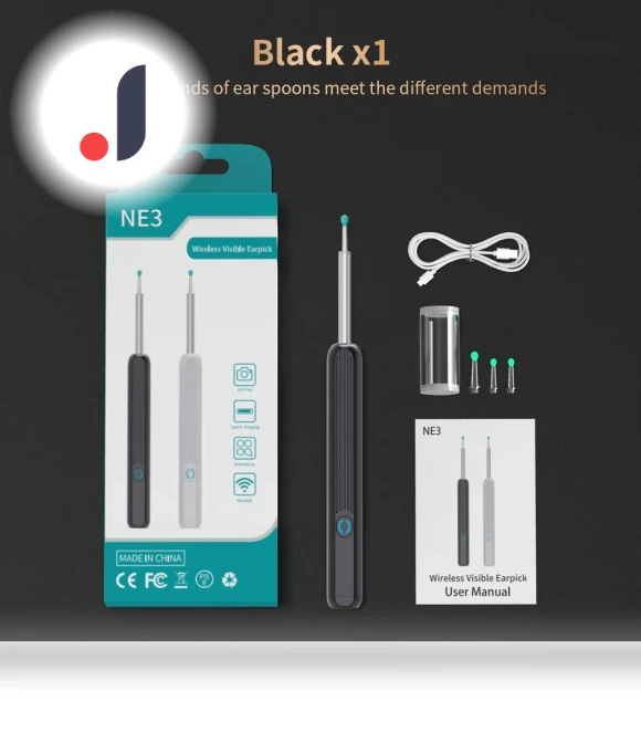 Ear Cleaner with Camera and LED Light — Wax Removal, VVGUOWEI