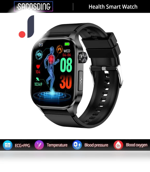 ECG + PPG + HRV Health Smartwatch — Smartwatches, SACOSDING